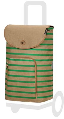 Andersen Einkaufstrolley Ersatztasche - 47 Liter - Fronttasche - extra Innenfach - wasserabweisend - Reflektoren - faltbar - Eske grün
