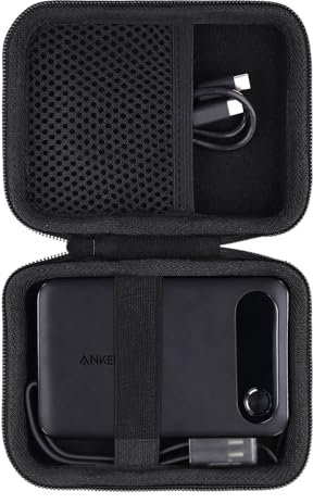 khanka Custodia rigida di ricambio per Anker Power Bank, 10.000 mAh, 10 K, 22,5 W, caricabatterie portatile, solo custodia, colore nero