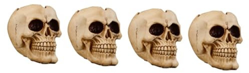 Supvox 4 Stück Schädeltopf Halloween-servierschüssel Übertopf Mit -Pflanze Kleine Sukkulententöpfe Kaktus-pflanzgefäße Skelett Blumentopf Skelett- Zuckerschüssel Harz