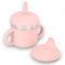 Teeny Weany Stainless Steel Baby Sippy Cups for Infants, Toddlers, and Kids | 3 Stages Training Baby Straw Cup | Odor-Resistant | Includes Straw Lid, Sippy Lid, and Silicone Case with Handles | Pink