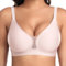 BH Damen Ohne Bügel Nahtloser Glatter Weicher BH Modische Spitze Mesh Tiefes V-Ausschnitt Bequemer BHS Gepolsterter BHS Bustier Bügellos Soft Bra Seamless Bralette T-Shirt (Rosa, L)