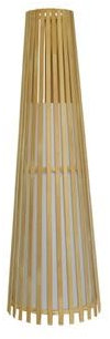 Lampadaire de salon > E27 (220/240V) IP20 90xØ29x29cm en bambou et parchemin couleur naturelle