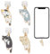 4 Stück Type-C USB Anschluss Staubschutzstöpsel Mit Katzenanhängern Mobile Staubschutzstöpsel Mit Katzenanhängern Kleine Katzen Handy Anhänger Stecker Anhänger Für Type-C USB Handys