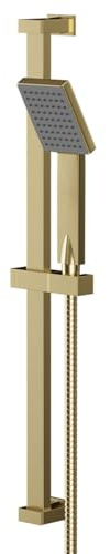 Wholesale Domestic Colore Square Brushed Brass Shower Slide Rail Kit
