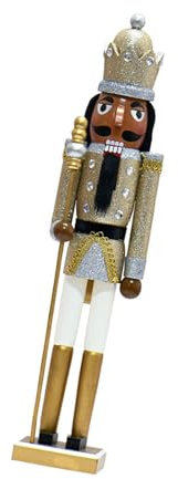 Rebellious Ornamento per cracker di Natale elegante schiaccianoci soldato fascino gioielli in legno perfetto per decorazioni natalizie