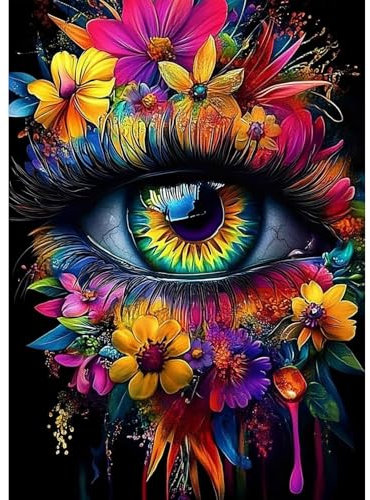 TOSTOG Diamond Painting für Erwachsene,Augen Diamant Painting Kits Full Drill Bilder 5D DIY Diamant Malerei Set 30x40cm für Wanddekor