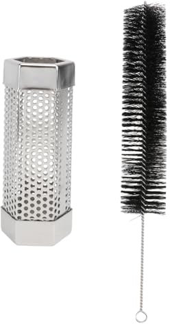 FONDOTIN 1satz Bbq Rauchtube Mit Pinsel Smoker Tube Für Intensiven Grillgeschmack Für Bbq Und Räuchern Von Und Fisch Teilig Hexagonal Bürste