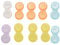 Knoruley 10 x Contact Lens Cases - Colour Coded L and R Soaking Storage Cases, Random Color (Multicolor)