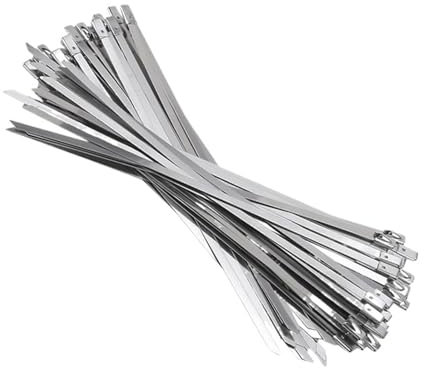 Bridas metálicas autoblocantes de acero inoxidable 304 de 4,6 mm for cables de 150 mm, 200 mm, 250 mm, 300 mm y 400 mm.(150mm)