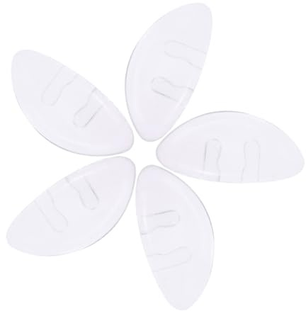 Kisangel 10 Paare Transparente Rutschfeste Silikon nasenpads für Brillen Weiche Brillen nasenstege Komfortable Nasenpolster für Sonnenbrillen und Korrekturbrillen Stabiler Halt Beim Sport