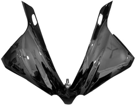 ewgrkba Motorrad Carbon Fiber Front Upper Volle Scheinwerfer Panels Schutz Verkleidung Kompatibel Mit Yamaha YZF R1 YZF-1000 2012 2013 2014(Glossy Black)