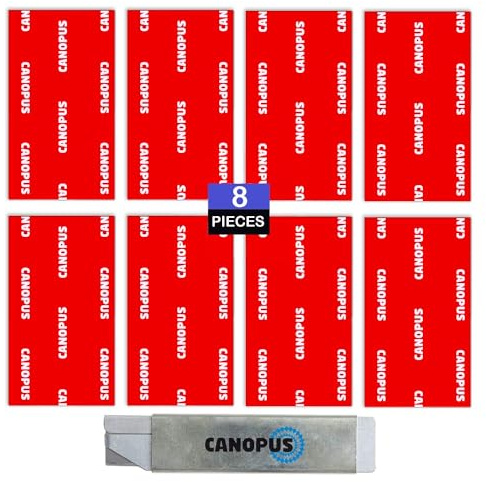 CANOPUS Waterproof Heavy Duty Sticky pads, 8 PCs (25mm x 50mm) Double Sided Ideal for Home and Car Surface, Doorbell, Car Interior Mirror Adhesive Pads