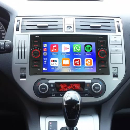4+64G Auto Radio Coche con CarPlay y Android Auto para Ford Kuga 2008-2012 | Android 13 pantalla táctil de 7 pulgadas Autoradio Reproductor con GPS Navegación Mirror Link FM SWC WiFi