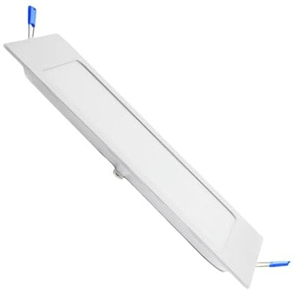 ONSSI Placa LED de Techo 20W 2000lm,Cuadrada 220x220 mm,(Blanco Frío,6000k) Panel LED Superslim Marco Blanco Empotrado