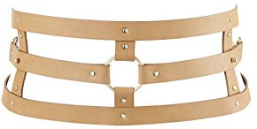 BIJOUX INDISCRETS - MAZE - Wide Belt & Restraints - Bauchgurt aus Leder (vegan) mit zusätzlicher Funktion als Handfesseln - braun