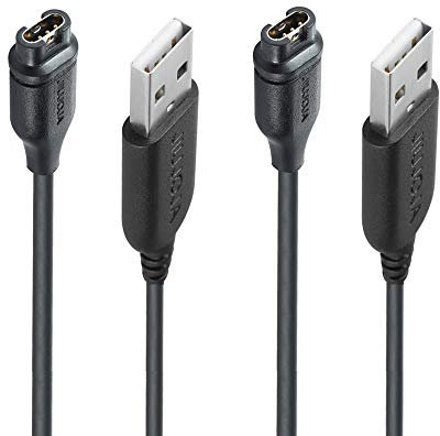 JIUJOJA Lot de 2 câbles de charge de 1,2 m pour montre intelligente Garmin Fenix 5/6/7, Fenix 7 7S 7X Pro Sapphire, Forerunner 935 945 45 45S 245, Approach S10 S40 S60 X10, venu, Vivoactive 3 4 4S,
