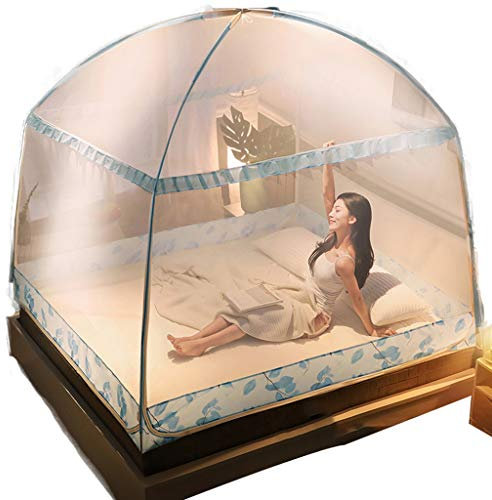Pop Up Mosquito Net, Portable Travel Mosquito Net Foldable 3 Door Anti-Mosquito Net Camping Curtain with Bottom Anti Mosquito Bites Easy Installation 170 cm High, F, 150 x 200 cm, ZAVEIL, 120 x 200 cm