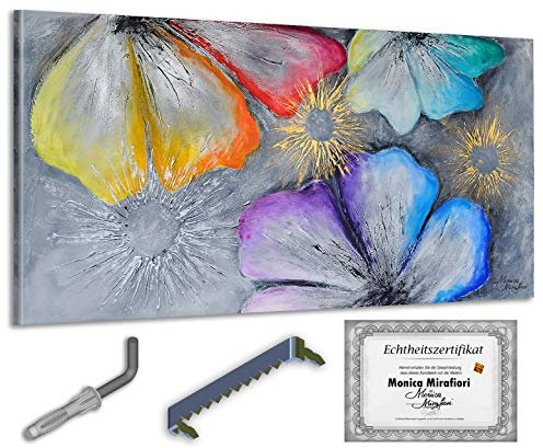 Monica Mirafiori I 100% HANDGEMALT I Gemälde Mystic 140x70cm | Gemälde Handgemalt | Acrylgemälde | Sehr Großes Acrylbild I Moderne Kunst I Kunstbilder