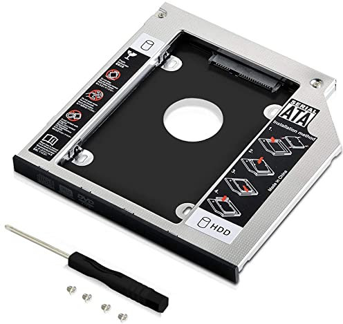 GeekerChip 2.HDD SSD Hard Drive Caddy 9.5mm,Soporte Adaptador óptica bahías de Disco Duro Caddy SATA 2nd 2.5'' HDD/SSD para HP/ASUS/Acer/DELL/Lenovo/Laptops etc