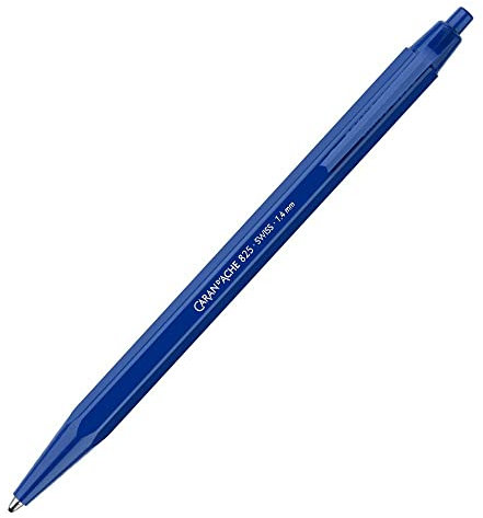 Caran d'Ache Kugelschreiber 825 mit breiter Mine 1.4 mm Blau, Länge: 13,5 cm, 0825.560