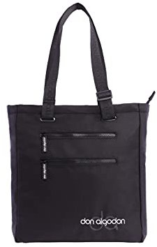 DON ALGODON Damen Zoe Damen Shopper Schwarz, Schwarz, 32 x 10 35 cm EU