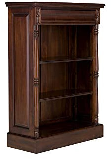 Woodkings Bücherregal Cambridge I kleines Regal 85x120cm aus Massivholz I Holzregal Standregal für Büro Wohnzimmer I Stauraum I Regalkommode I Büromöbel