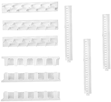 NO Halskette Kleiderbügel, 9 Stück Luxus Halter Organizer Selbstklebender Schmuck Aufbewahrungswandhalter für Ohrringe Aufbewahrungshalter, Halskette, Ringdisplay, Ring (Weiß)