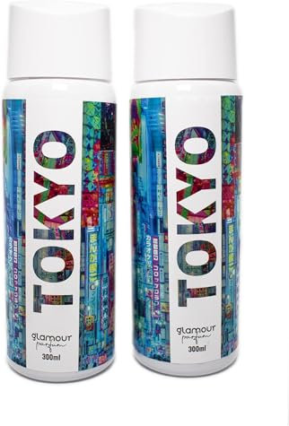 GLAMOUR PARFUM - Pack de 2 Recambios de Ambientador de Hogar Tokyo - 300 ml - Fragancia Floral y Cítrica - Aroma de Larga Duración - Ambientador Textil - para Pulverizar en la Cama o en Cortinas