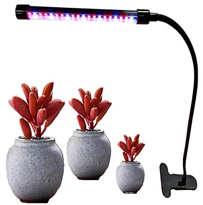WANGCL 10W lamp for plants indoor grow light LED full spectrum with 3/9/12H timer 3 types of mode 10 types of brightness for Indoor Plant Veg and Bloom