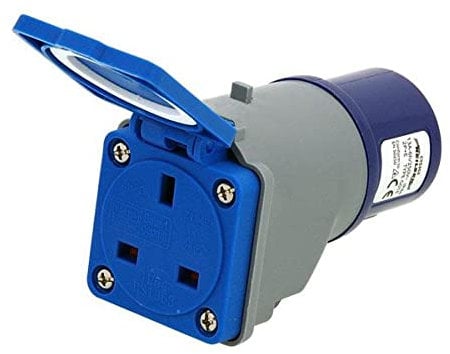 2P+E Industrial Plug to 13amp 3 Pin Socket Power Convertor Adaptor