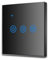 EXTRASTAR Interruttore da parete Wi-Fi touch 3 vie, 3 canali, compatibilità con assistenti intelligenti come Google Home e Amazon Alexa, cavo neutro, nero