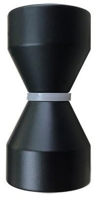 YIDELAI-Glastürgriff, 2,4 Zoll Aluminiumlegierung Einzellochgriff, massiver zylindrischer Duschraum Schiebeglastürgriff, Badezimmer Duschraum Zubehör. (black1)