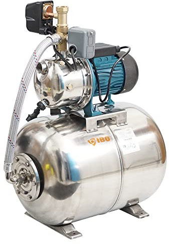 Hochwertiges 50 L Edelstahl Hauswasserwerk Hauswasserautomat 3600L/h - 5bar inkl. Trockenlaufschutz