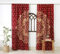 Popular Handicrafts Bedruckte Vorhänge für Wohnzimmer, Indische Hippie-Boho-Vorhänge mit schönem Mandala-Ombre-Farbverlauf für Schlafzimmer, Maroon-Gold, 106,7 x 254,0 cm, 2er-Set