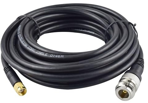YILIANDUO LoRa Antennen Kabel Geformter N Buchse auf RP-SMA Stecker Low Loss RG58 Kabel 5M für LoraWan Gateway Antenne RAK Nebra Bobcat HNT Helium Hotspot Miner Antenne Wireless Router