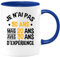 quotedazur - Mug 50 ans - Mug Je N'ai Pas 50 Ans Mais De l'Expérience - Tasse Cadeau Anniversaire 50 ans - Bleu/Céramique