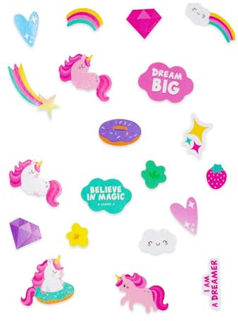 Legami Reflektierende Aufkleber für Fahrrad, reflektierend, beständig gegen Sonne und Regen, einfach anzubringen und zu entfernen, Fahrraddekoration für Kinder, Unicorn