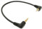 System-S Cable de audio de 15 cm, conector jack de 2,5 mm a conector macho de 3,5 mm, adaptador AUX, color negro