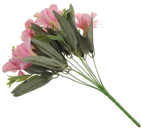 MUSISALY Künstlicher Lilienstrauß Dekorative Kunstblumen Für Hochzeit Party Und Wohnraum Köpfe Sandrot Langlebig Und Realistisch Für Innen Und Außendekoration