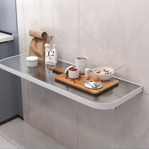 Herunterklappbarer Frühstücks-Bartisch, Wand montierte Klapptische, Wandtisch für die Küche, Drop-Leaf-Esstisch, Arbeitstisch | Kleiner platzsparender Hängetisch – 304 gebürsteter Edelstahl ( Size : L