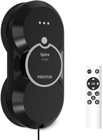 PRIXTON Robot Lavavetri BT300, 2800 Pa, Automatico e Manuale, Telecomando, Panni di ricambio