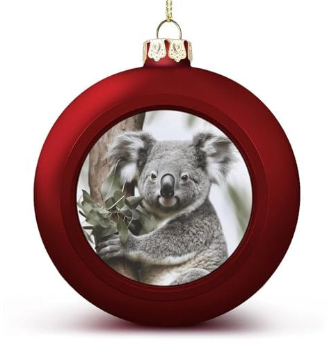 Christmas Tree Ornaments, Koala Print Hanging Tree Decorations Christmas Ornaments Perfect for Tree, Holiday Decor