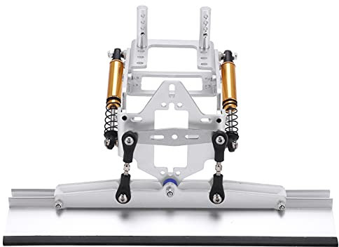 Pala quitanieves de metal RC, pala quitanieves frontal de metal 1/10, herramientas para barrer nieve, pala quitanieves portátil para automóvil RC, mano de obra fina, fácil de instalar para automóvil