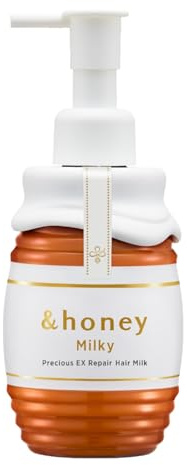 &honey Milky Precious EX Repair Hair Milk Creamy Version – Moisturizing Leave-In Hair Treatment with Honey & Royal Jelly – For Dry & Damaged Hair – Made in Japan
