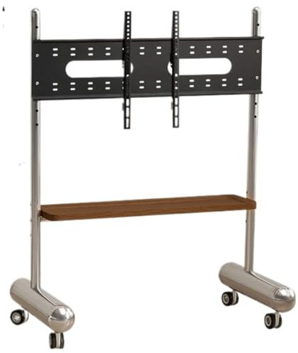 SdaryWare Support TV sur Pied Support TV Mobile avec roulettes, pivotant et réglable en Hauteur Chariot TV à roulettes Support au Sol avec étagère Support TV sur Pied(B-70)