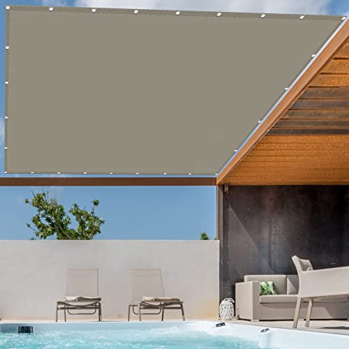 Toldo parasol rectangular de 1,6 x 3 m con parasol para jardín, césped, terraza, color caqui
