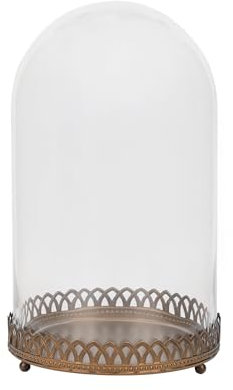 14 Tall Glass Dome with Metal Base (1, 8x10)