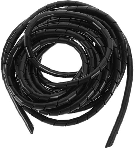 jojofuny 8m Protection De Câbles Spiralée PE De Manchon De Gestion De Câbles Noir pour Bureau Et Maison Pratique Et Flexible