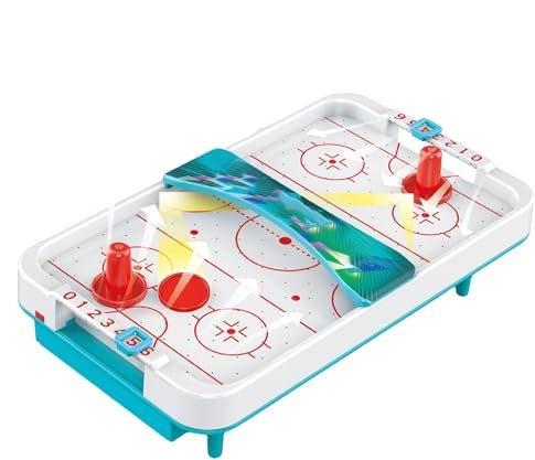 Air Hockey Challenge - Table Top Air Hockey -Spiel, Kompaktes Tabletop Hockey | Eishockeytisch Mit Gebläse, Batteriebetriebener Kindertisch Air Hockey Air Hockey-Tisch Für Kinder