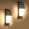 Goeco 2 Pack Lámparas de Pared LED Exterior, 12W 1300LM Apliques de Pared IP65 Impermeables, 3000K Luz Cálida Iluminación LED para Patio, Jardín, Dormitorio, Salón, 22.5CM x 8CM